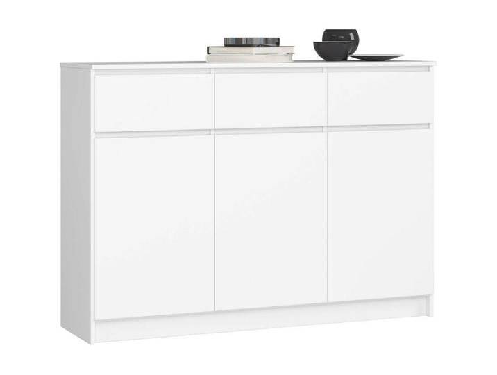 Kommode AKORD K140 Weiß 138 cm 3 Türen 3 Schubladen 6 Ebenen B138 x H99 x T40 cm Kommode AKORD K140 Weiß 138 cm 3 Türen 3 Schubladen 6 Ebenen B138 x H99 x T40 cm von Kauf-Unique Marketplace