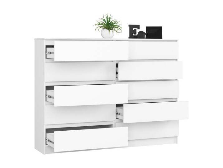 Kommode AKORD K160 Weiß 160 cm 10 Schubladen B160 x H121 x T40 cm von Kauf-Unique Marketplace