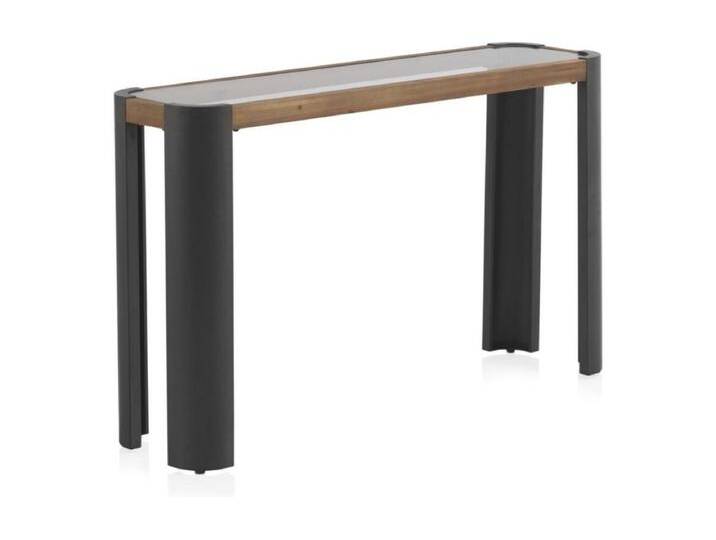 Konsole aus Metall mit Holz und Glas von Kauf-Unique Marketplace