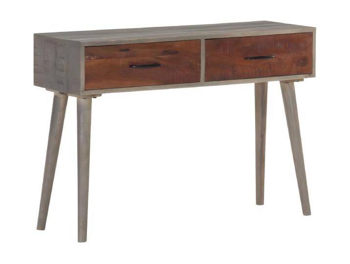 Konsolentisch,Flurtisch Grau 110x35x75 cm Raues Mango-Massivholz -gkd40476 von Kauf-Unique Marketplace