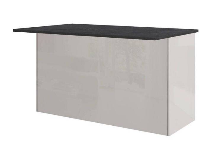 Kücheninsel Dcarnelo, Mehrzweckschrank, Küchenzeile Schrank, Zusätzlicher Tisch, 100 % Made in Italy, 155 x 90 x 90 cm, glänzendes WeiÃŸ und Schiefer von Kauf-Unique Marketplace