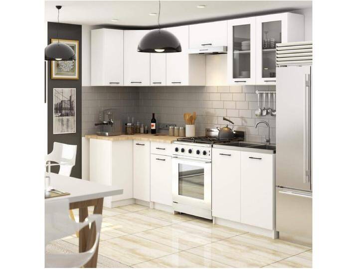 Küchenmöbel-Set OLIWIA 3.0m Modulares Weiß 300 cm 11 Türen 1 Schublade B300xH203xT46 cm von Kauf-Unique Marketplace