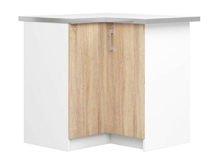 Küchenschrank AKORD LIMA modular S90 Unterschrank für die Ecke der Küche mit Arbeitsplatte Weiß 84 cm 2 Türen 2 Ebenen Front Sonoma-Eiche B84 x H85,5 x T44,5 cm von Kauf-Unique Marketplace