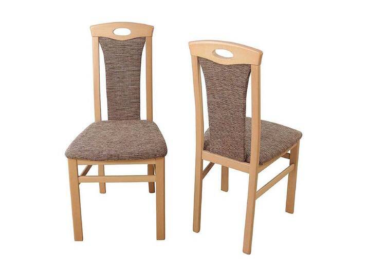 Küchenstühle in Hellbraun Gestell aus Massivholz (2er Set) von Kauf-Unique Marketplace