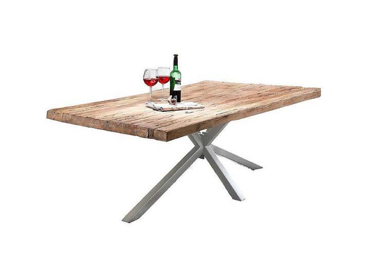 Küchentisch rustikal aus Teak Recyclingholz Metall von Kauf-Unique Marketplace