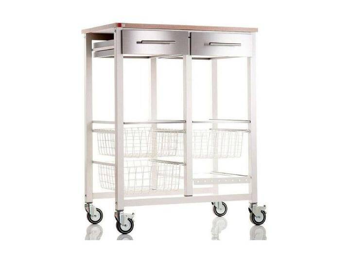 Küchentrolley, Küchenwagen mit Schubladen - Farbe Weiß, Edelstahl, Ulme - 91,5*71*43 cm - ONDA DOBLE Küchentrolley, Küchenwagen mit Schubladen - Farbe Weiß, Edelstahl, Ulme - 91,5*71*43 cm - ONDA DOBLE von Kauf-Unique Marketplace