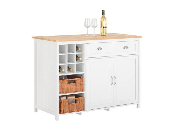 Küchenwagen KNL05-W 120 x 90 x 56 cm Weiß von Kauf-Unique Marketplace