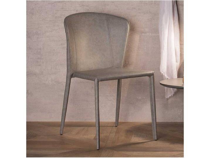 Kunstleder Küchenstühle in Grau modern (2er Set) von Kauf-Unique Marketplace