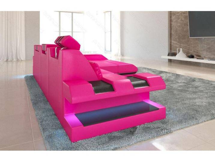 Leder Ecksofa Apollonia L Form Ledermix Echt/Kunstleder Pink Schwarz Rechts Leder Ecksofa Apollonia L Form Ledermix Echt/Kunstleder Pink Schwarz Rechts von Kauf-Unique Marketplace