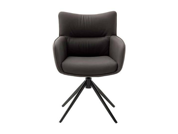 Leder Tischsessel drehbar Gestell aus Metall (2er Set) von Kauf-Unique Marketplace