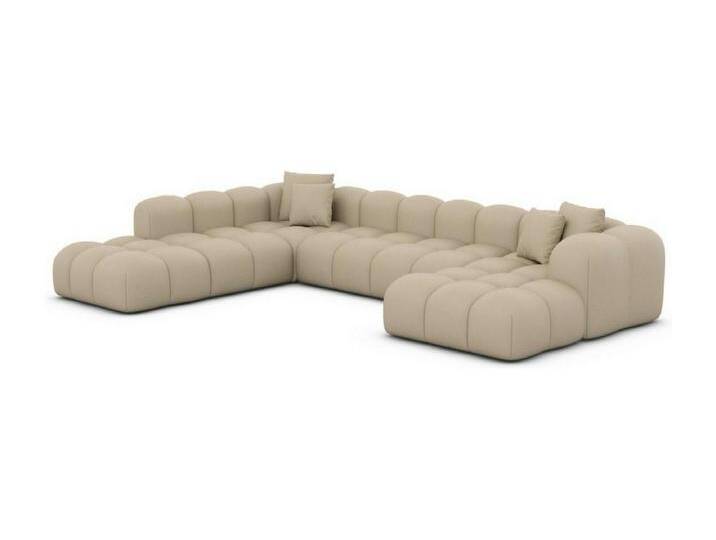 Leder Wohnlandschaft Formentera XXL Kunstleder Beige Links von Kauf-Unique Marketplace