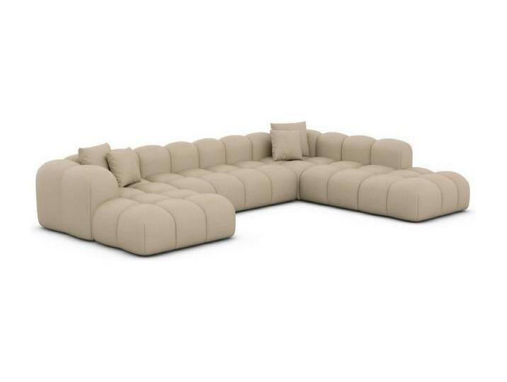 Leder Wohnlandschaft Formentera XXL Kunstleder Beige Rechts von Kauf-Unique Marketplace
