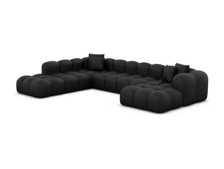 Leder Wohnlandschaft Formentera XXL Kunstleder Schwarz Links von Kauf-Unique Marketplace