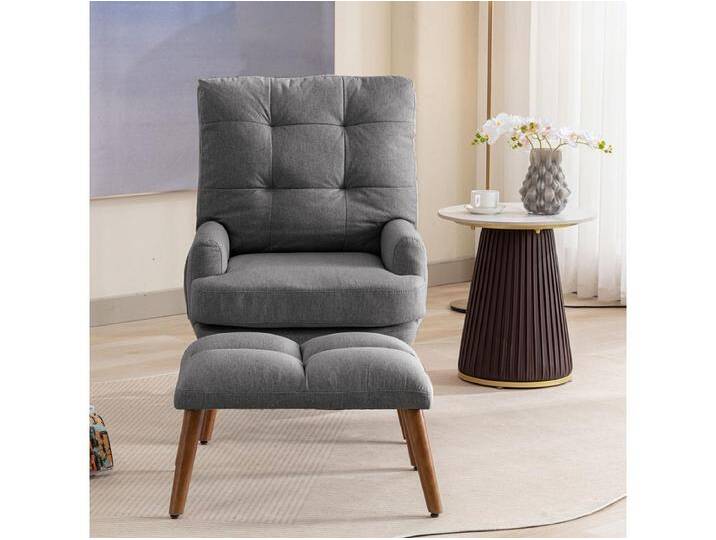 Lounge-Sessel mit Fußstütze, 10-fach verstellbarer Rückenlehne, neigbar, Stuhl mit seitlichem Stauraum von Kauf-Unique Marketplace
