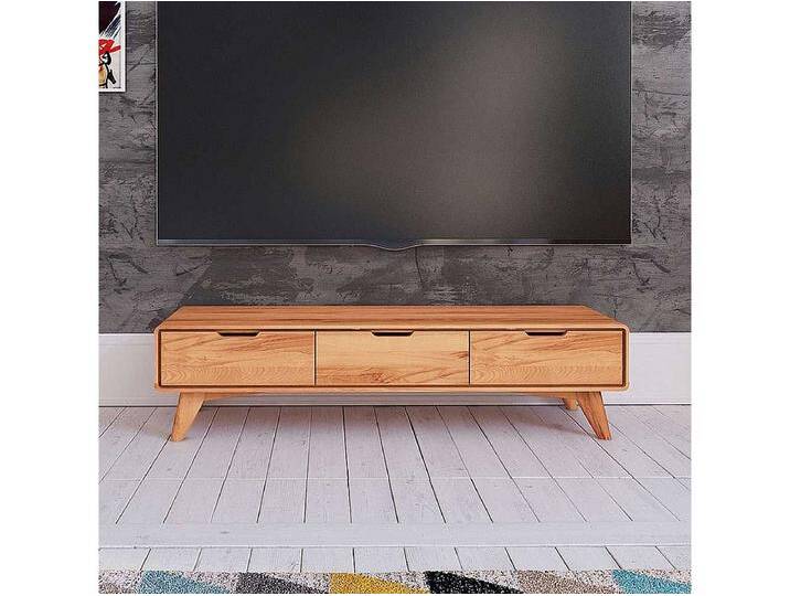 Lowboard aus Kernbuche Massivholz drei Schubladen Lowboard aus Kernbuche Massivholz drei Schubladen von Kauf-Unique Marketplace