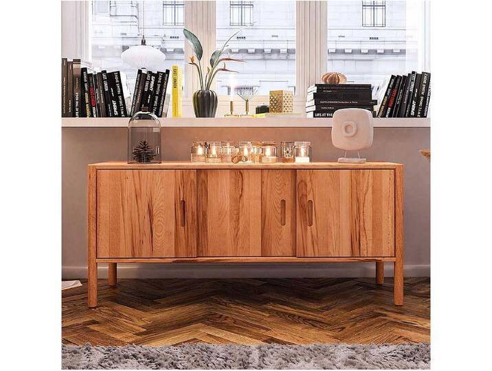 Lowboard mit Schiebetüren aus Wildbuche Massivholz 142 cm breit Lowboard mit Schiebetüren aus Wildbuche Massivholz 142 cm breit von Kauf-Unique Marketplace