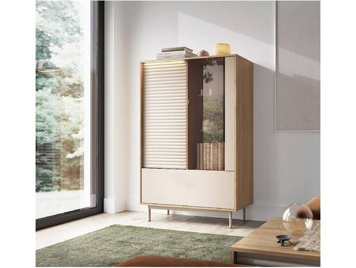 MINIO go for it, Vitrine LITA 1, Eiche geölt/Kaschmir von Kauf-Unique Marketplace