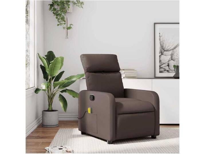 Massagesessel Braun Kunstleder von Kauf-Unique Marketplace