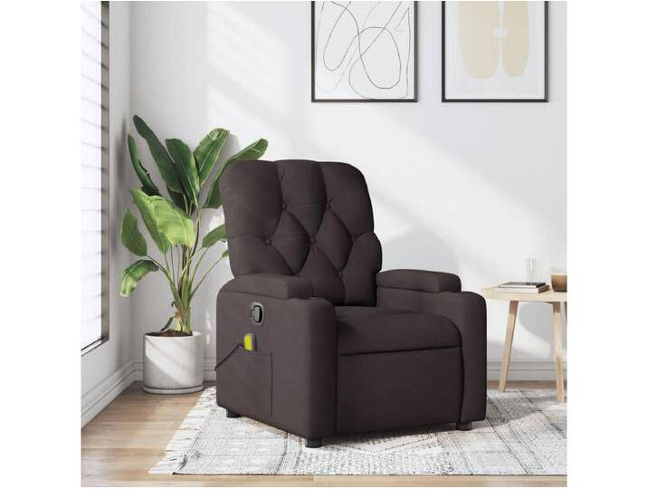 Massagesessel Dunkelbraun Stoff von Kauf-Unique Marketplace