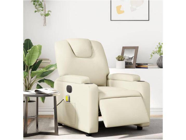 Massagesessel Elektrisch Creme Kunstleder von Kauf-Unique Marketplace