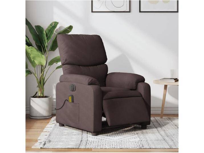 Massagesessel Elektrisch Dunkelbraun Stoff von Kauf-Unique Marketplace