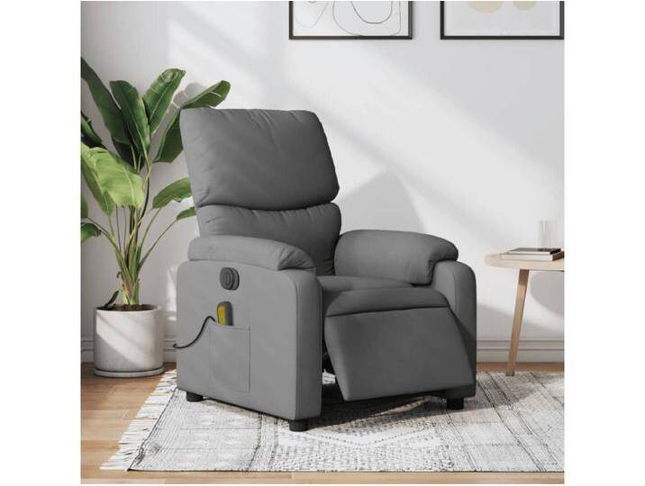 Massagesessel Elektrisch Dunkelgrau Stoff von Kauf-Unique Marketplace