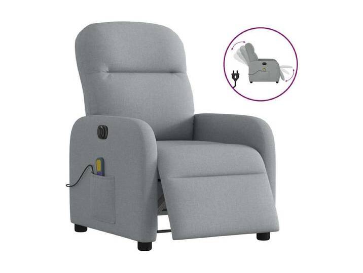 Massagesessel Elektrisch Hellgrau Stoff von Kauf-Unique Marketplace