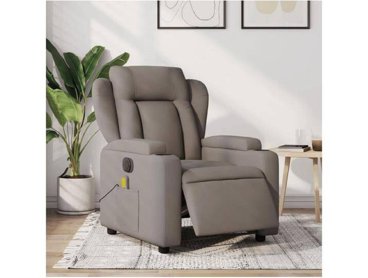 Massagesessel Elektrisch Taupe Stoff von Kauf-Unique Marketplace