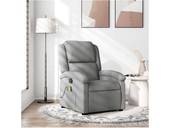 Massagesessel Hellgrau Stoff von Kauf-Unique Marketplace