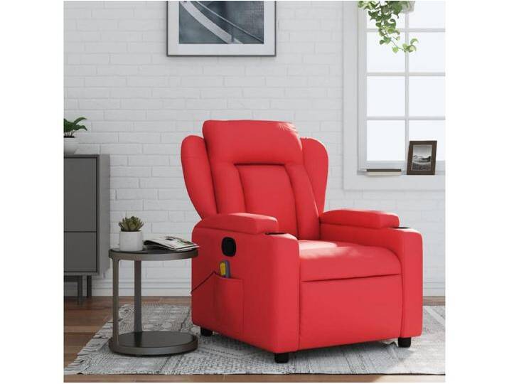 Massagesessel Rot Kunstleder von Kauf-Unique Marketplace