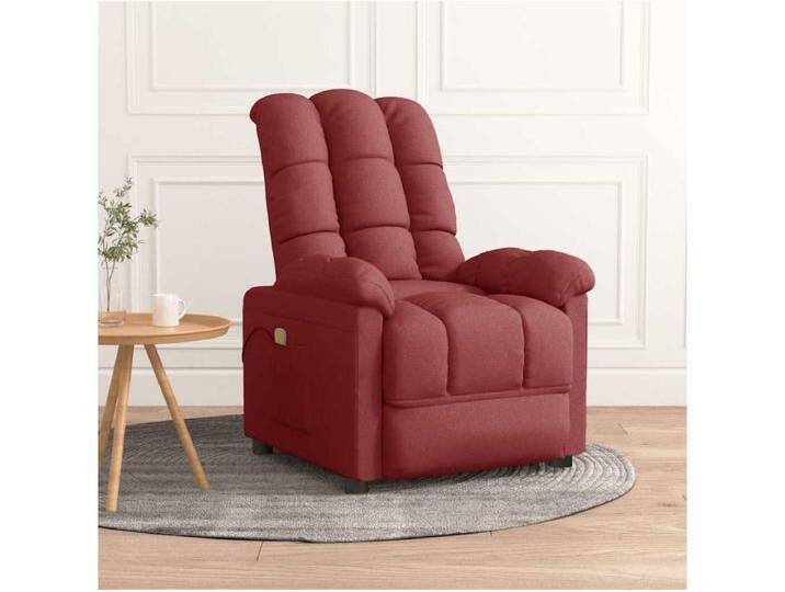 Massagesessel Weinrot Stoff von Kauf-Unique Marketplace