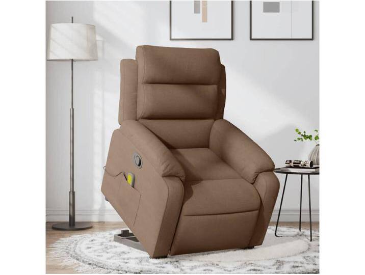 Massagesessel mit Aufstehhilfe Braun Stoff von Kauf-Unique Marketplace