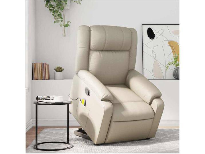Massagesessel mit Aufstehhilfe Creme Kunstleder von Kauf-Unique Marketplace