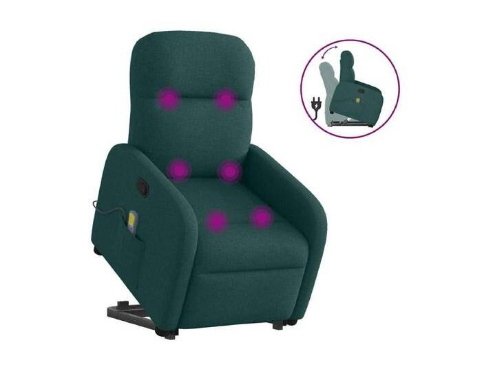 Massagesessel mit Aufstehhilfe Dunkelgrün Stoff von Kauf-Unique Marketplace