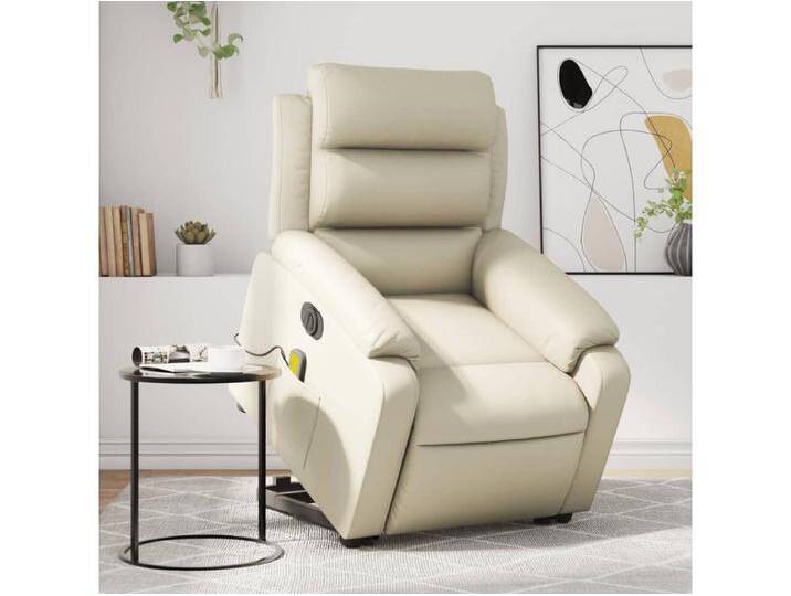 Massagesessel mit Aufstehhilfe Elektrisch Creme Kunstleder von Kauf-Unique Marketplace
