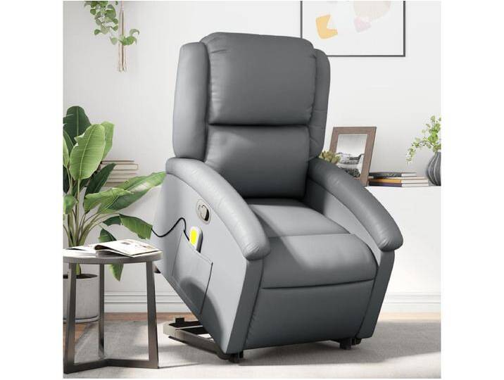 Massagesessel mit Aufstehhilfe Grau Kunstleder von Kauf-Unique Marketplace