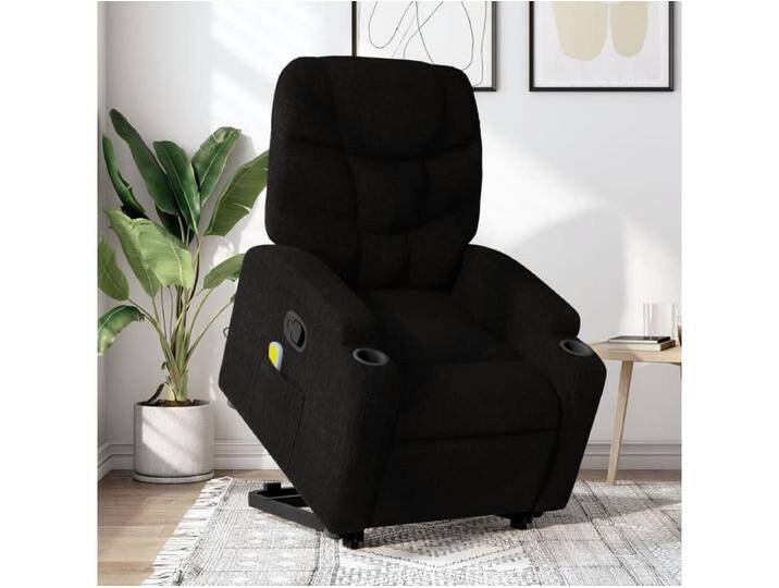 Massagesessel mit Aufstehhilfe Schwarz Stoff von Kauf-Unique Marketplace