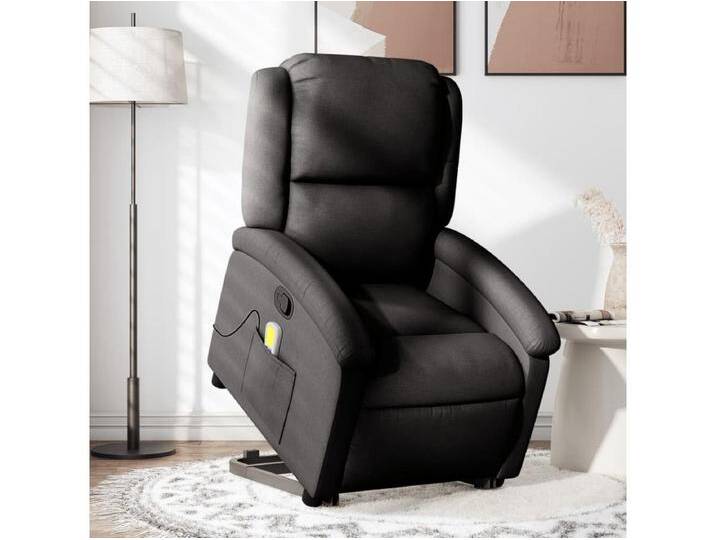 Massagesessel mit Aufstehhilfe Schwarz Stoff von Kauf-Unique Marketplace