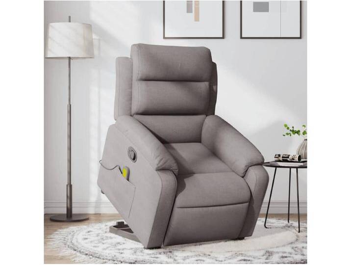Massagesessel mit Aufstehhilfe Taupe Stoff von Kauf-Unique Marketplace