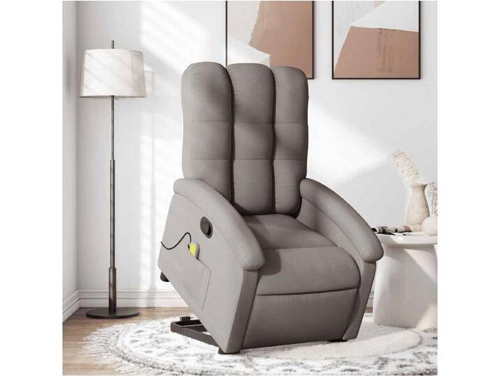 Massagesessel mit Aufstehhilfe Taupe Stoff von Kauf-Unique Marketplace