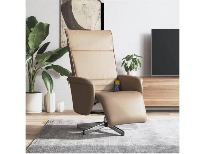 Massagesessel mit Fußteil Cappuccino-Braun Kunstleder von Kauf-Unique Marketplace