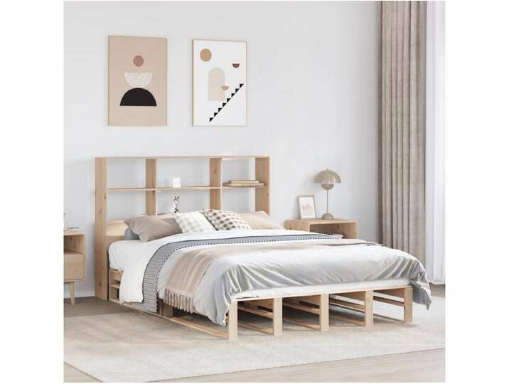 Massivholzbett mit Regal ohne Matratze 140x200 cm von Kauf-Unique Marketplace