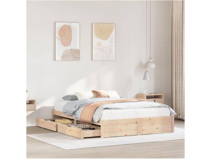 Massivholzbett ohne Matratze 160x200 cm Kiefernholz von Kauf-Unique Marketplace