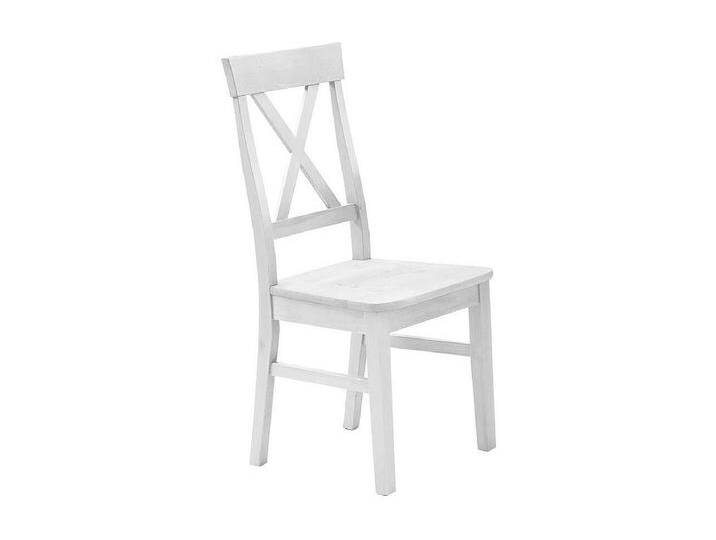 Massivholzstuhl in Wei� Landhausstil (2er Set) von Kauf-Unique Marketplace