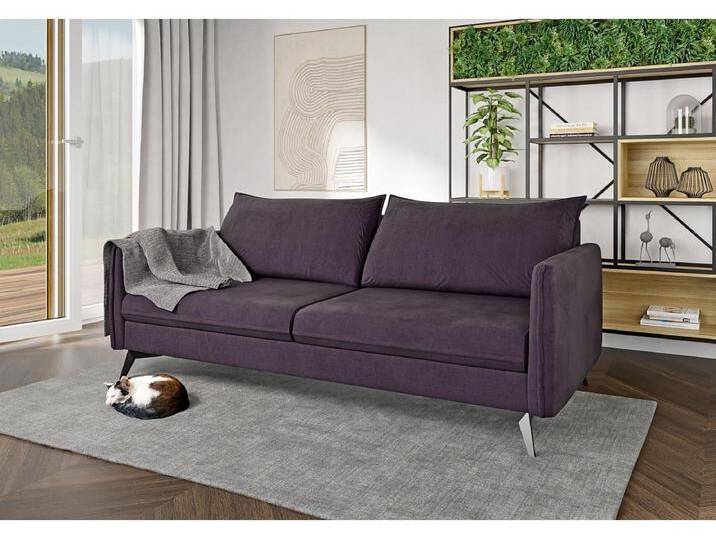 Modernes Sofa 3-Sitzer Harris mit Schwarz Metall Füßen Modernes Sofa 3-Sitzer Harris mit Schwarz Metall Füßen von Kauf-Unique Marketplace