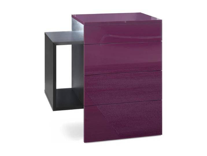 NACHTTISCH Queens Front in Brombeer Hochglanz NACHTTISCH Queens Front in Brombeer Hochglanz von Kauf-Unique Marketplace