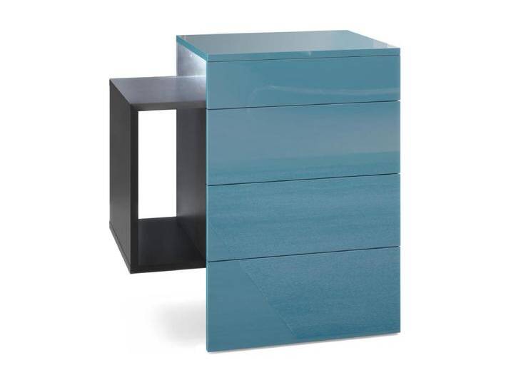 NACHTTISCH Queens Front in Petrol Hochglanz NACHTTISCH Queens Front in Petrol Hochglanz von Kauf-Unique Marketplace