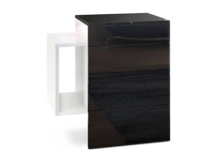 NACHTTISCH Queens Front in Schwarz Hochglanz von Kauf-Unique Marketplace