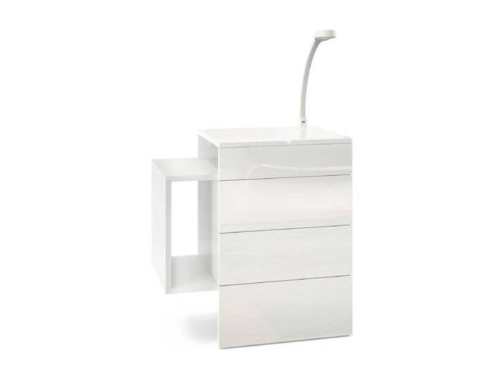 NACHTTISCH Queens Front in Weiß Hochglanz von Kauf-Unique Marketplace