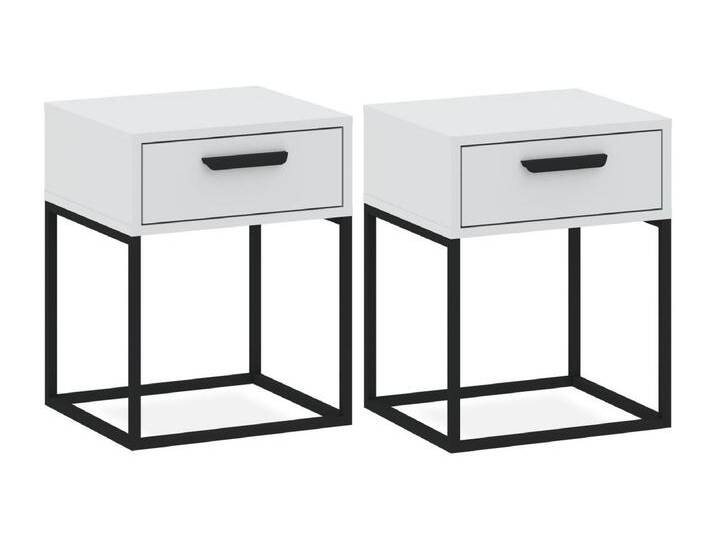Nachttisch RECTUS 2er-Set weiß, Maße 39x52x40 cm, ideal für Schlafzimmer Nachttisch RECTUS 2er-Set weiß, Maße 39x52x40 cm, ideal für Schlafzimmer von Kauf-Unique Marketplace